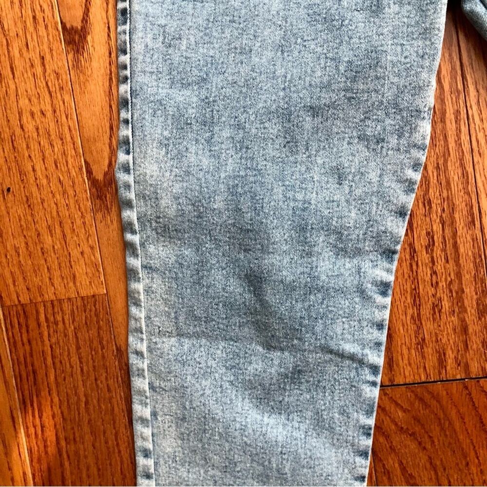 SHEIN Paper-bag Acid Wash Casual Light Blue Jeans Elastic Waist Girl’s Size 10 - Picture 4 of 8